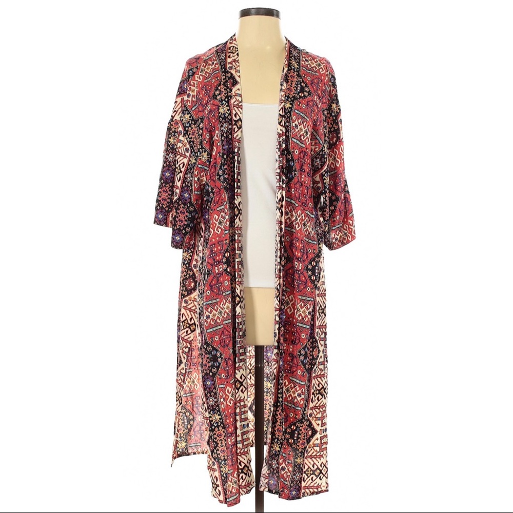 Forever 21 red bohemian kimono